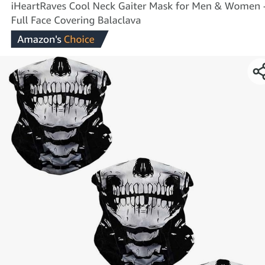 Skeleton Neck Gator Pack Of 2 Brand New